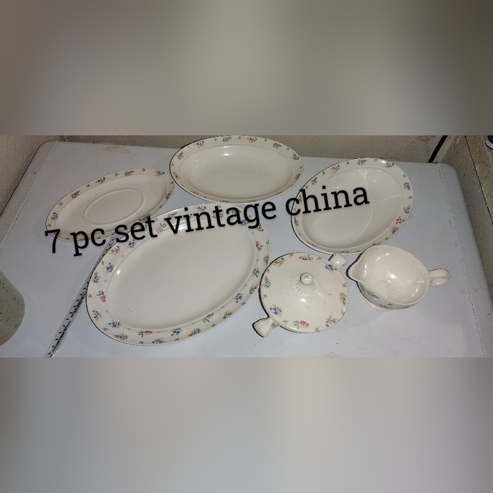 7 pcs set vintage china